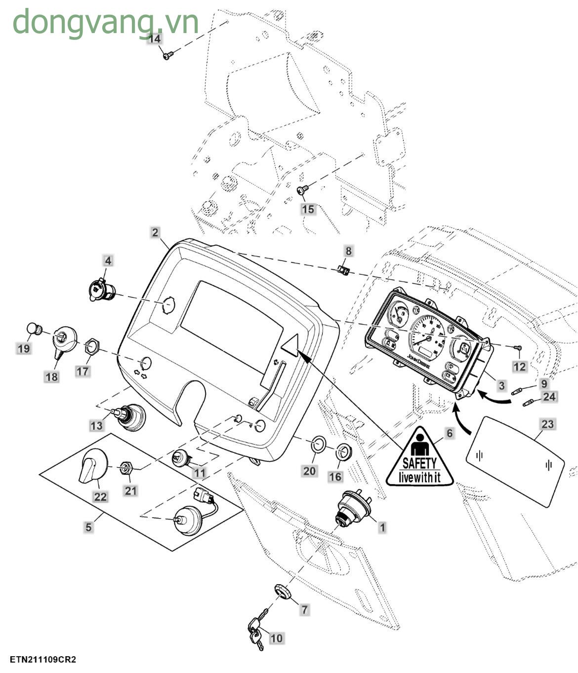Instrument Cluster, W/O Intake Air Preheater - ST946671